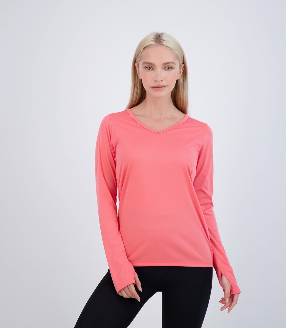 Bonita Ladies Long Sleeve V Neck (58127)