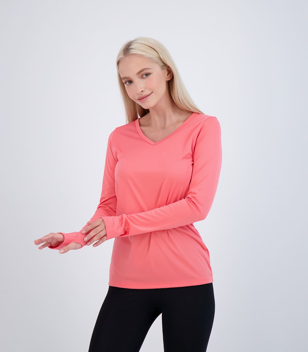 Bonita Ladies Long Sleeve V Neck (58127)