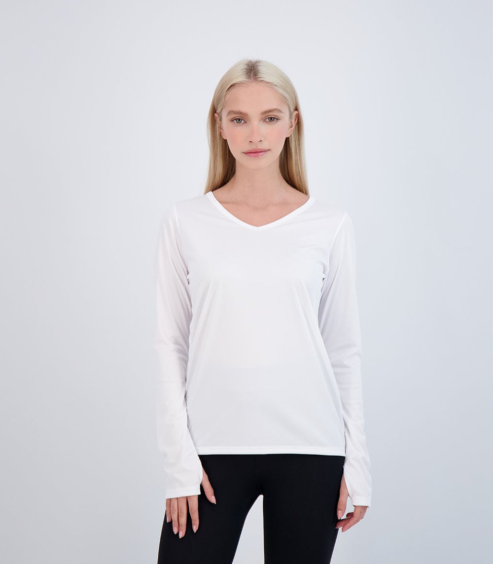 Bonita Ladies Long Sleeve V Neck (58127)