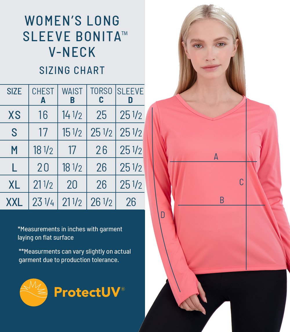 Bonita Ladies Long Sleeve V-Neck, Style 58127